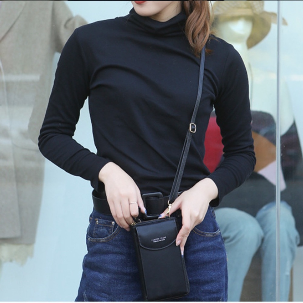 New Design Multi-function Long Lady Clutch Wallet With Shoulder Strap Bag Cross - Picture 5 of 6